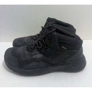 Keen Tempo Flex Mid Men's Waterproof Hiking Trail Outdoor Black Boots US Sz 10.5
